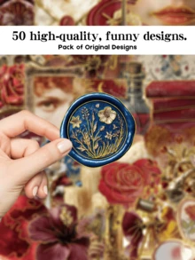 SCXXBSW 50 piezas Pegatinas estilo palacio europeo retro rojo y dorado, regalos navideños, decoración del hogar para fiestas, recompensas de aprendizaje, regalos de cumpleaños, scrapbooking, decoración DIY para cuadernos, portátiles, equipaje, guitarras, tazas, teléfonos papelería manualidades libro de sticker estikers - A - Ver 5