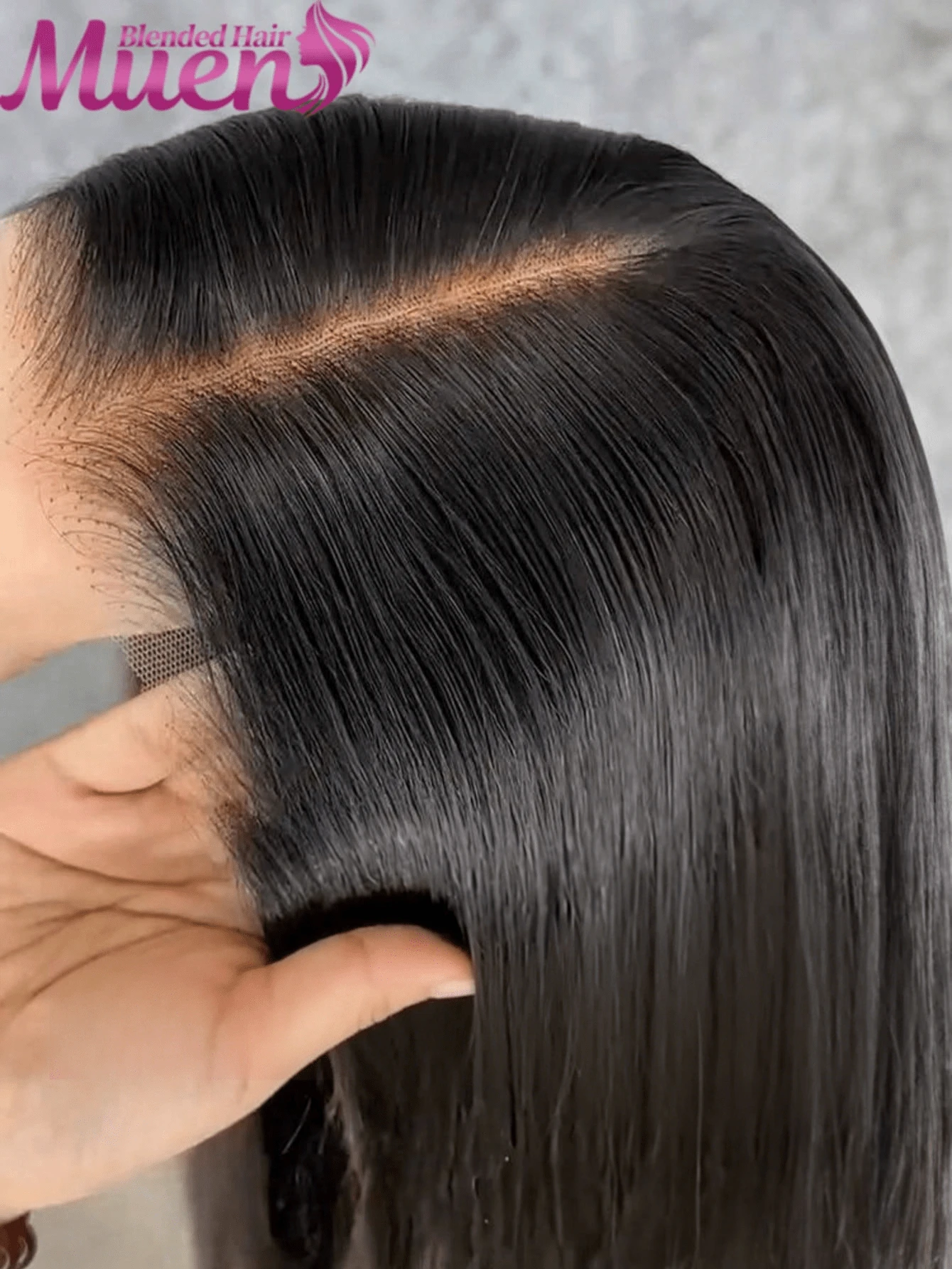 200% Density Natural Black 5x5 Pre Cut Glueless Straight Lace Closure Wigs Human Blended Hair 13x4 13*6 HD Bone Straight Lace Frontal Wig 8-34 Inch Straight Wear And Go Glueless HD Lace Wigs For Black Women Daily Use Pre Cut Pre Plucked Glueless Natural Hairline With Baby Hair