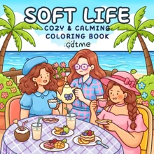 GDTME 一本描绘女孩生活的涂色书，可爱又温馨，歌颂女性的力量以及与朋友和宠物共度的美好时光。适合青少年和成人放松涂色，共24页，是送给女性、涂色爱好者、文具爱好者和美术用品爱好者的完美礼物。 - 彩色 - 查看 16