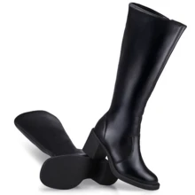 Loris Shoes Oficial Women's High-Top Boot With Block Heel, Comfortable And Elegant, Riding Style 989 - màu đen - Xem 2
