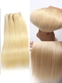 2 Bundle, 613 Human Hair Bundles, Straight Gold Extension,Body Wave Gold Extension, 180g,Double-Layer Weaving, Suitable For Women Of All Races - Multicolor - View 6