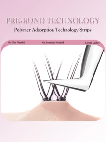 NewEye 90Clusters Pre Glued Lower Lashes J Curl 5-7mm DIY Bottom Lash Clusters Soft Manga Lower Eye Lash Anime Self Adhesive Eyelashes Perfect For Everyday Use Suitable For Beginners Wear No Glue Needed Lash Dense Eye Lash Makeup Tools - J - View 3