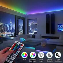 Smart LED Light Strip For The Living Room, With 6 Customizable Lighting Modes, Vibrant Atmosphere Lights, Color And Brightness Adjustment, USB-Powered Light Strip, Suitable For Lighting Decoration Of TVs, Computers And Background Walls. - 多色光 - 查看 4