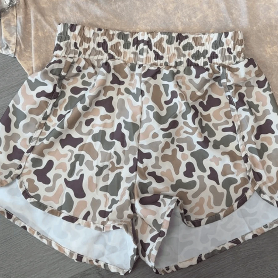 Y2k Dack Camo Shorts For Women, Regular Fit Casual Street Shorts For Summer - camo06 - Xem 1