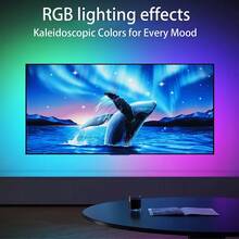Smart LED Light Strip For The Living Room, With 6 Customizable Lighting Modes, Vibrant Atmosphere Lights, Color And Brightness Adjustment, USB-Powered Light Strip, Suitable For Lighting Decoration Of TVs, Computers And Background Walls. - 多色光 - 查看 6