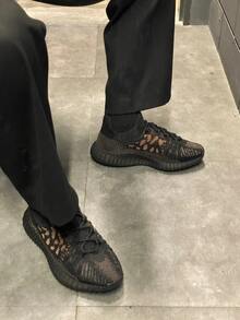 Giày thể thao vải Adidas Originals Yeezy Boost 350 V2 Cmpct "Slate Carbon", Giày thường ngày cổ thấp, Unisex, Màu đen - màu đen - Xem 8