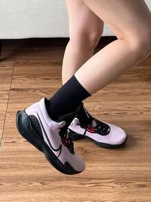 Zapatillas de baloncesto Nike Renew Elevate 3 de punta redonda con cordones, unisex en negro y rosa - Negro - Ver 8