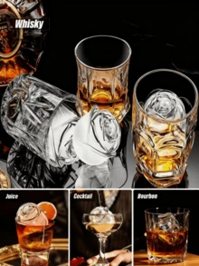 1pcs Refrigerator Accessory, Fun-Shaped Rose Ice Cube Tray | Silicone Ice Cube Tray, Suitable For Slow-Melting Ice Cubes In Scenarios Such As Cola, Drinks, Whiskey, Cocktails, Christmas, Etc., A Must-Have Household Item, A Kitchen Essential - 粉色 - 查看 10
