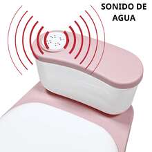 Joykoo Bañito Entrenador para Niños  Diseño Realista y Sonido de Agua Espacio para Toallitas Base Antideslizante - Rosa - Ver 2