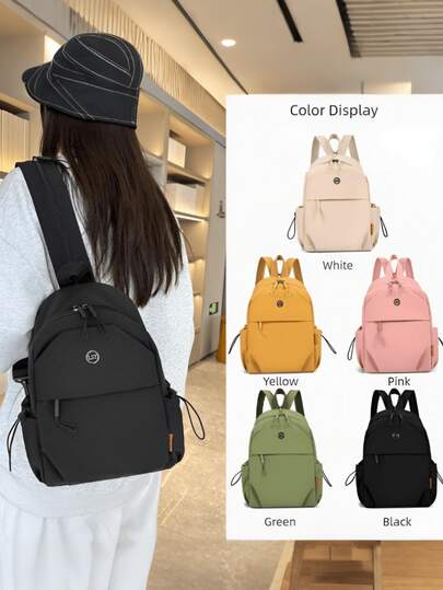 新款女士多功能背包 - 多功能日用背包、胸包、轻便斜挎包、实用小背包，拉链封口，多隔层设计，适合徒步、露营、旅行、通勤和购物