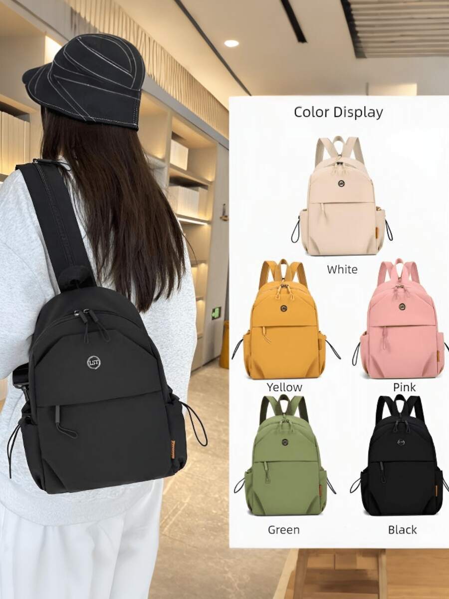 New Multifunctional Backpack For Women - Versatile Daypack, Chest Bag, Lightweight Crossbody Bag, Practical Small Backpack, Zipper Closure, Multi-Compartment Design, Suitable For Hiking, Camping, Travel, Commuting And Shopping