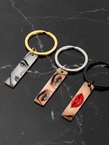 Llavero personalizado con foto del ojo - Regalo de aniversario | Llavero de pareja personalizado, llavero con foto del ojo para novio/a - Multicolor - Ver 8