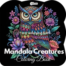 GDTME Kreatives Mandala Malbuch, 24 Seiten dicke nicht-transparente Innenseiten, Mandala Tier Thema Malbuch, Liebe und Freundschaft Illustrationen, Neujahrsgeschenk, Ostern, Valentinstag, Geburtstag Urlaubsgeschenk, Malbuch für Erwachsene, Zeichenbuch für beste Freunde. Hilft Stress abzubauen, geeignet für Bürobedarf und Schulmaterial. - Alien-Buch - Übersicht 1