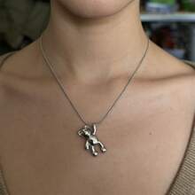 1件可爱卡通3D光滑小熊吊坠项链，不锈钢百搭饰品 - 小熊 - 查看 6