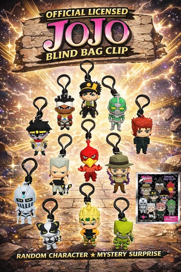 Viz Media 1 chiếc kẹp túi đựng đồ chơi 3D bằng xốp  chính hãng từ Jo's Bizarre Adventure – Đồ sưu tầm ngẫu nhiên, quà tặng trang trí tiệc năm mới, quà tặng Valentine và các buổi tụ họp theo chủ đề.