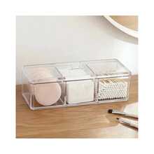Multipurpose Acrylic Organizer With Lid And 3 Compartments - 查看 4