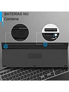 Kit Teclado Y Mouse Inalambrico Español Portátil Por Laptop - Ver 5