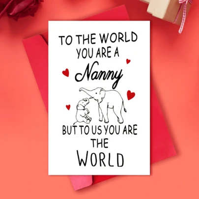 1pc Heartfelt Mother's Day Card Birthday Card For Nanny For Mom Mum From Daughter Or Son Gifts For Grandma From Granddaughter Grandmother Gift Nana Birthday Christmas Gift For Mum Mom