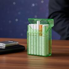 1 pieza Estuche de cigarros de acrílico resistente a la presión portátil para uso doméstico y comercial, de construcción de plástico - Multicolor - Ver 7