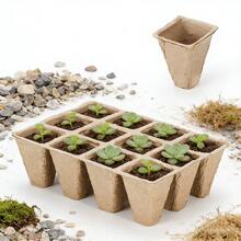 6packs Peat Pots Seedling Starter Trays Seedling Cups For Vegetables Flowers Herbs Seed Starting Garden Plant Nursery - A - View 8
