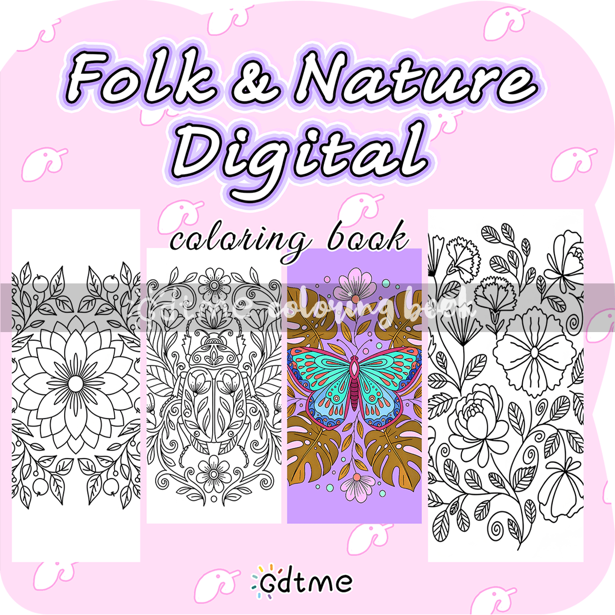 GDTME Alien "Magic Colors" Coloring Book, 24 Pages Thick Non-Transparent Inner Pages, Colorful Themed Coloring Book, Love And Friendship Hand-Drawn, New Year Gift, Easter, Valentine's Day, Birthday Holiday Gift, Adult Coloring Book, Good Friend's Drawing And Painting Book. Helps Relieve Stress, Suitable For Stationery And School Supplies.