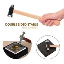 珠宝制作工具 - 进口圆头锤、实心橡胶砧座、钢制工作台砧,适用于珠宝冲压、成型、雕刻和金属加工,是DIY工艺品的理想之选。 - 彩色 - 查看 12