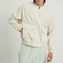 St Cord Embroidered Logo Zip-Up Corduroy Sports Jacket White Outerwear Men - Multicolor - View 5
