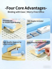 1个迷你立方体旋转订书机，新款学生订书机，可360度旋转，办公订书工具 - 旋轉訂書機 - 查看 4