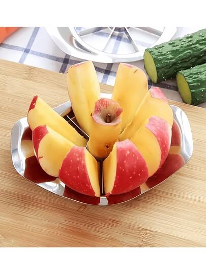 [Customer Favorite] Stainless Steel Apple Slicer & Corer - Reusable Kitchen Gadget For Perfect Fruit Slices, Ideal For Dorms & Home Use