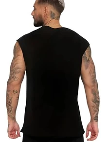 Men's Oversized Tank Top With Printed T-Shirt For The Brazil Cup - New Release - Black - View 2