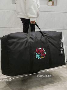 1个可折叠旅行包，男女通用旅行收纳包，印有“Girls Trip”飞机图案，便携式女士手提包，男士大容量行李包，适合上学使用，可收纳学习用品、飞机模型、公文包、相机配件和其他多功能旅行配件，牛津布材质行李包，旅行袋，过夜包，随身行李包，夏季度假必备旅行用品，旅行必备收纳袋，夏季旅行配件 - 彩色 - 查看 8