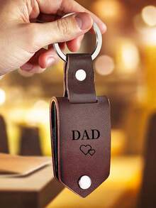 Llavero de cuero personalizado con foto para hombres, llavero con foto personalizada, llavero grabado, regalo de aniversario para él, regalos de Navidad - Multicolor - Ver 6