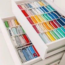 Drawer Organizer Kit With 11 Compartments. - White - View 3