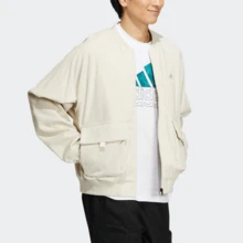 St Cord Embroidered Logo Zip-Up Corduroy Sports Jacket White Outerwear Men - Multicolor - View 4