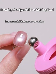 2pcs New Rotating Eye Nail Art Tool - Automatic Suction Eye Nail Art Tool. Multi-Functional, With Strong Magnetism. Can Suck Out Wide-Light, Full-Light, And French Eyeliner Nail Art Without Operation. Suitable For Nail Salons And Beginner Nail Artists To Use When Creating Eye Nail Art, Such As Handmade Nail Stickers, Nail Piercing, And Press-On Nails. Excellent Nail Care Products. - Multicolor - View 10
