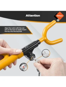 Adjustable Heavy Duty Steering Wheel Lock With 2 Keys, Universal For Cars, Trucks And SUVs - A - View 2