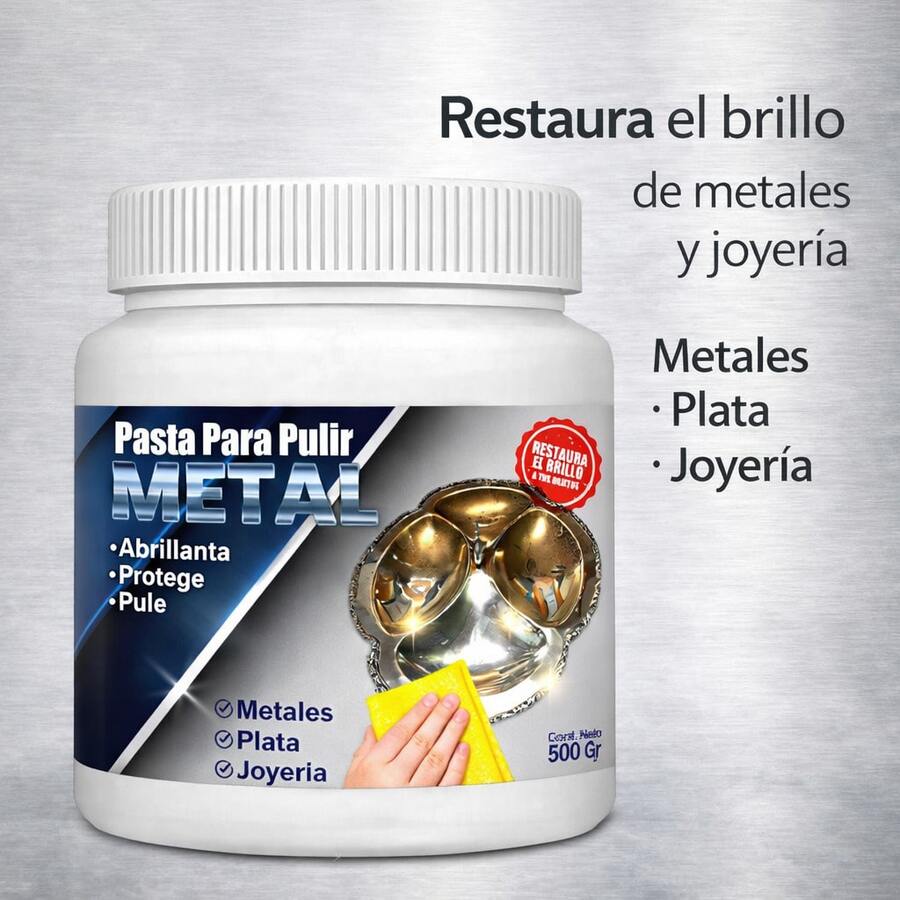 Pasta Para Pulir Metales Y Joyería 500 g Abrillanta Pule Y Protege Ideal Para Plata Y Superficies Metálicas Uso Doméstico Y Profesional - De Estado sólido - Ver 1