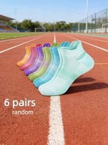 5双装女士加厚踝袜 - 透气休闲低帮跑步袜，女士压缩袜，适合所有季节跑步和各种运动，节日礼物 - 彩色 - 查看 18