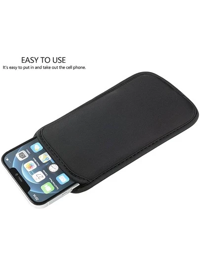 黑色户外智能手机保护套，采用防震防尘氯丁橡胶材质，柔软有弹性，男女通用，便携设计，迷你钱包，小巧钱包。