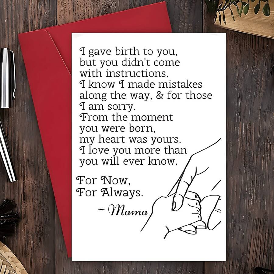 1pc Personalized Cartoon Love Card Birthday Card Fantasy Theme, From Son, Daughter, Mother'S Day Card , Valentine'S Day, Thank You, Miss You Suitable For All Occasions - Sets - View 1