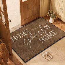 1pc "Home Sweet Home" Letter Print Doormat With Heart Decor, Suitable For Indoor/Outdoor Use, Soft & Comfortable, Foldable & Washable Rectangular Rug, Applicable For Front Door, Living Room, Bedroom, Plush, Home Decor Carpet - Multicolor - View 13