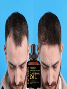 Castor Oil Hair Care Serum - Alcohol-Free, Lightweight & Non-Greasy, Infused With Multiple Plant Extracts | Gentle Hair Nourishment, Helps Thin Hair Look Fuller, Voluminous & Fortified - 彩色 - 查看 1