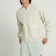 St Cord Embroidered Logo Zip-Up Corduroy Sports Jacket White Outerwear Men - Multicolor - View 6