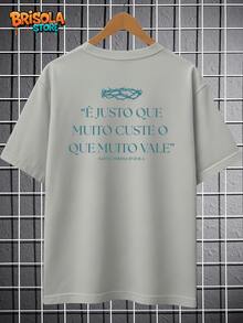 Saint Teresa T-Shirt With Evangelization Phrase, Bible, Biblical, Catholic, Unisex, 100% Cotton, Premium Shirt, New Release, Various Colors, Men's And Women's, Immediate Shipping | Plus Size - 灰色 - 查看 1