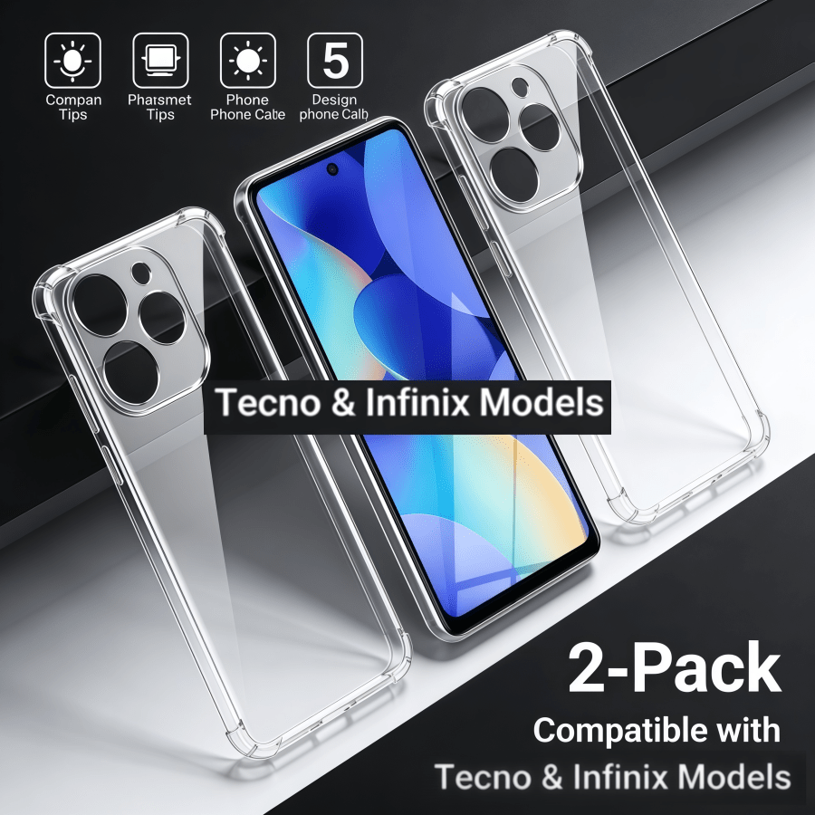 2件/套：这是一款透明材质的手机壳，兼容 Spark Go 2025、Spark 20 Pro+、Spark 10 Pro、Pop 9、Camon 30、Spark Go 1、Spark 40C Zero 40 5G、Note 40 Pro 5G、Hot 50i 4G、Hot 30、Note 12 Pro 等系列手机。 - 無色 - 查看 88