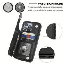 Pearl Polka Dot Dream Patterned Card Holder Leather Case Is Compatible With IPhone 17 Pro Max/Air/16/15/14/13/12/11.For Samsung S22/S23/S24/25. It's An Ideal Gift For Christmas, Valentine's Day, And New Year's, Perfect For Boyfriends, Girlfriends, And Family. - Pink - View 6
