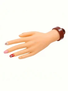 Resin Soft Silicone Fake Hand Model, Bendable Fingers For Nail Art Practice, Bracelet, Watch And Ring Display, Suitable For Showcase, Live Streaming - A - View 10