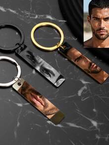 Llavero personalizado con foto del ojo - Regalo de aniversario | Llavero de pareja personalizado, llavero con foto del ojo para novio/a - Multicolor - Ver 7