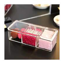 Multipurpose Acrylic Organizer With Lid And 3 Compartments - 查看 5
