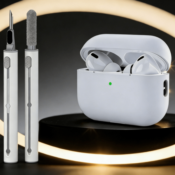 Compatible With AirPods Pro 3 2025, 2-In-1 Silicone Case & Cleaning Pen Kit, Minimalist Pure White, Shockproof Anti-Scratch Earphone Cover, Ideal For Daily Sports Travel Outdoor Gift